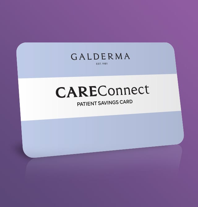 Galderma CareConnect patient savings card can help teen acne patients save money on AKLIEF® (trifarotene) Cream prescriptions